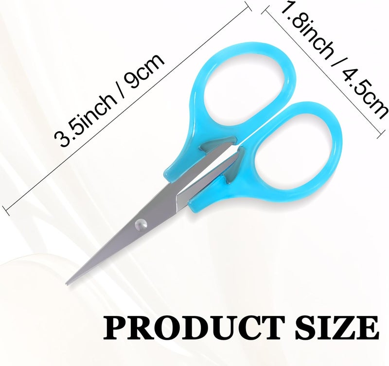 TaShow 10 Pcs Small Scissors All Purpose, Stainless Steel Sharp Mini Detail Craft Scissors with Protective Cover for Embroidery, Paper Cutting, Sewing, Knitting, Crafting, 3.5" - Image 2